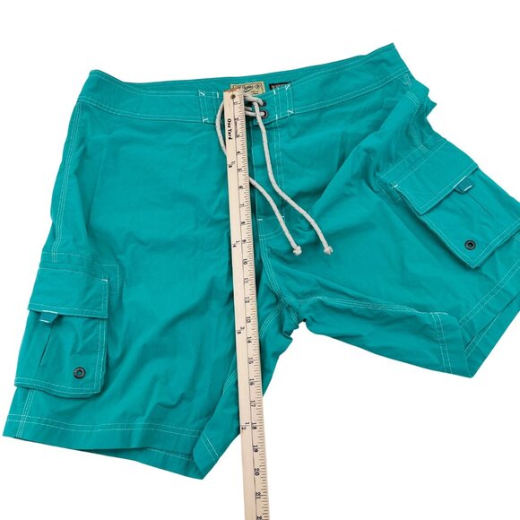 J. Crew The Original Longboard Cargo Swim Shorts Turquoise size 36 - Picture 4 of 6